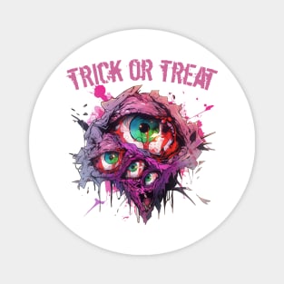 Halloween Zombie Eye Trick or Treat Magnet